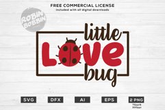 Little Love Bug - Valentine's Day SVG File Product Image 1