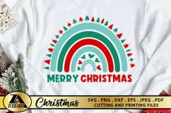 Christmas SVG PNG EPS DXF Christmas Rainbow SVG Baby SVG Product Image 1