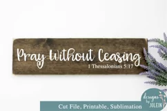 Pray without Ceasing SVG, PNG, DXF, printable Product Image 2