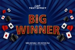 Editable text effect, Big Winner text Product Image 1