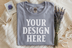 Sport Grey Gildan 5000 Flat Lay Tshirt Mockup, G5000 mockups Product Image 1