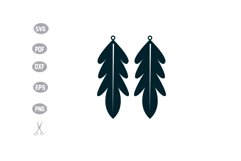 Earrings Template SVG Product Image 1