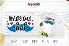 American Dad SVG with mustache - 4th Of July sign and shirt Product Image 1