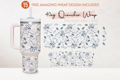 Daisy 40oz Quencher Tumbler, Flower, Lovely Floral, Spring Product Image 1
