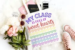 My Class Is Full Of Sweet Hearts - Shirt Sign Tote SVG EPS Product Image 2