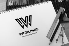 Web Lines Letter W Logo Product Image 2