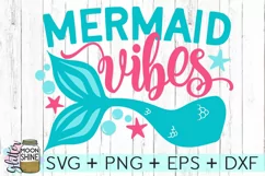 Mermaid Vibes DXF PNG EPS Cutting Files Product Image 2