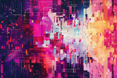 Glitches Pattern Background Wallpaper Product Image 1