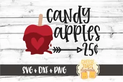 Candy Apples 25 Cents - Fall Sign SVG PNG DXF Cut Files Product Image 2