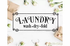 Laundry Sign Svg, Wash dry Fold svg, Home Sign svg Product Image 2