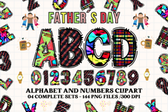 Father’s Day Alphabet clipart, father’s day letters doodle Product Image 1