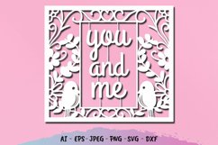 You and Me Papercut SVG Product Image 1