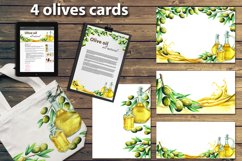 Watercolor olives and olive oil set Product Image 10