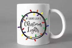 My Favorite Color is Christmas Lights SVG - PNG, DXF, EPS Product Image 4