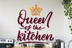 Kitchen quotes Queen of the kitchen, crown. SVG, PNG Product Image 2
