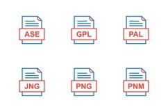 Set Of File Formats Icons Product Image 1