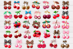 Cherry Stickers Bundle. Berries Sticker Printable Product Image 2