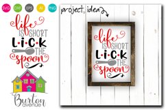 Life is Short Lick the Spoon SVG File Product Image 1
