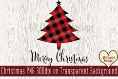 Plaid Christmas Clipart Design, Christmas Tree PNG Product Image 1