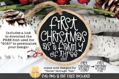 Christmas Ornament SVG | First Christmas As A Family Of... Product Image 1