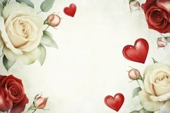 Valentine&#039;s day Mockup Background, Floral Background Design Product Image 1