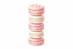 Stack of Pink and White French Macarons Product Image 1