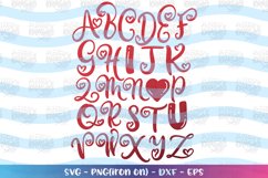 Valentine's Day svg ABC I love you letters heart shapes Product Image 1
