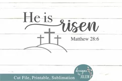 He is risen SVG, png, eps, sublimation, printable, JPEG Product Image 4