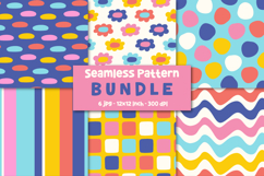 Summer Digital Papers Bundle Colorful Background Daisy Product Image 1