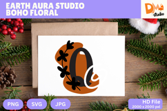 Earth Aura Studio Boho Floral Monogram Product Image 1