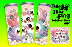 Trendy 20oz Tumbler Wrap File , Birds Product Image 1