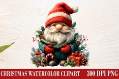 Christmas Gnome Clipart, Winter Clipart Product Image 1