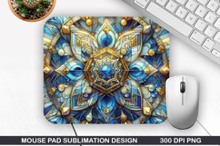 Snowflakes Mouse Pad Sublimation, Christmas Mouse Pad PNG Product Image 1