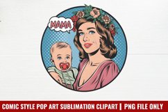 Comic Style Pop Art Sublimation Clipart PNG Product Image 1