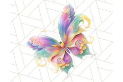 Colorful Butterfly Clipart PNG Clipart, Rainbow Butterfly Product Image 3