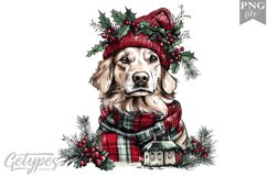 Christmas Dog Clipart Design - High Quality 300 Dpi Product Image 1