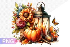 Autumn Harvest Pumpkin Sublimation - Pumpkin Clipart Design Product Image 1
