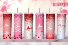 Valentine’s Glitter Tumbler Sublimation | Skinny 20 oz Product Image 1