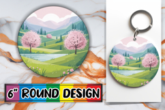 Radiant Round Coaster Design, Spring Product Image 1