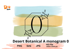 Desert Botanical Monogram Product Image 1