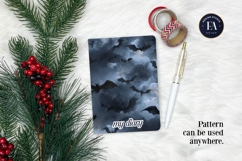 Bats Night Sky Pattern, Dark Gothic Bat Seamless Paper Product Image 4