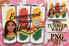 Cheerful Sublimation 20oz tumbler wrap, Juneteenth Product Image 1