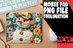 Beachy Snowman Scenes: Tropical Mouse Pad PNG Product Image 1