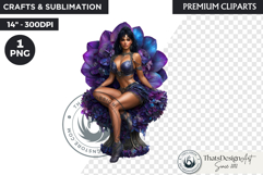 Royal Hydrangea Guardian Fantasy Warrior Floral Graphic Product Image 1