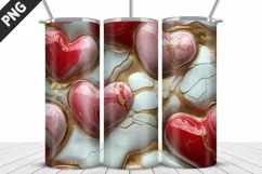 Valentines Love Skinny Tumbler PNG Wrap| Valentines Tumbler Product Image 4