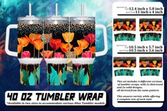 Radiant Floral Leopard Tumbler Design 40oz Product Image 1