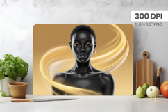 Afro Girl/Woman Melanin braided hair Cutting Board PNG Desig Product Image 1