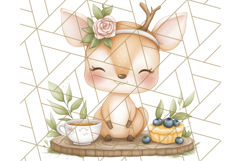 Tea Time Animal Clipart PNG Woodland Forest, Cottagecore Png Product Image 3