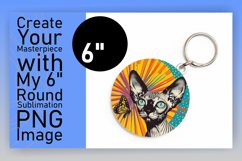 Delightful Feline Sublimation: Keychain &amp; Coaster Selection Product Image 1