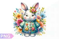Spring Bunny Clipart - Bunny sublimation PNG Design Product Image 1